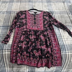 J. Jill Black and Pink Paisley Dress